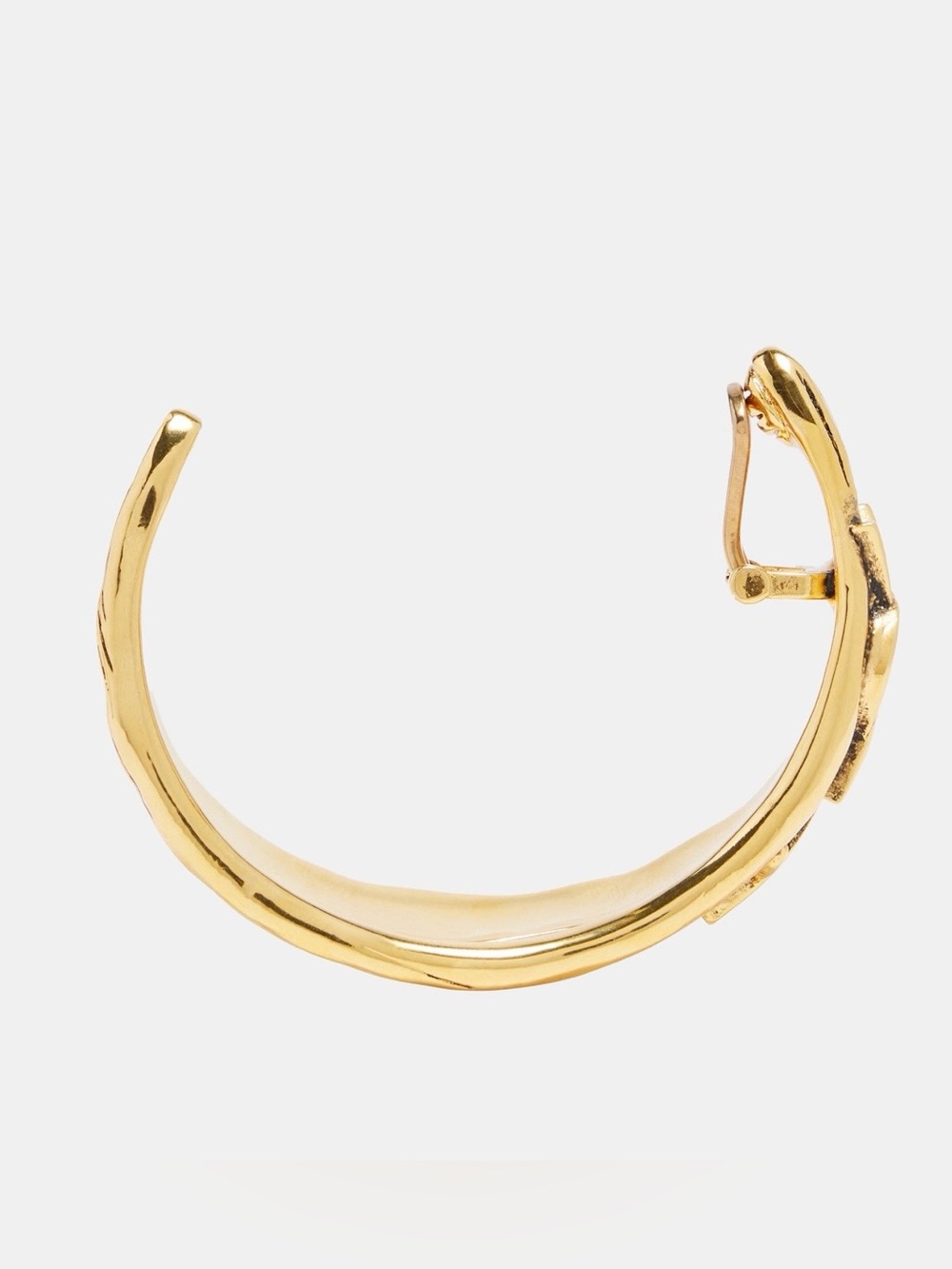 SAINT LAURENT Cassandra YSL logo hoop clip on earrings - Picture 6 of 6